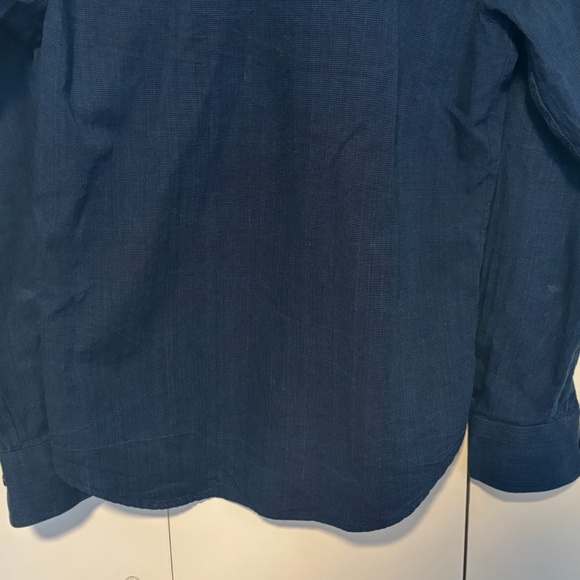 Naked & Famous Indigo Tie Dye Basketweave Long Sleeve Shirt - Small - Picture 12 of 12